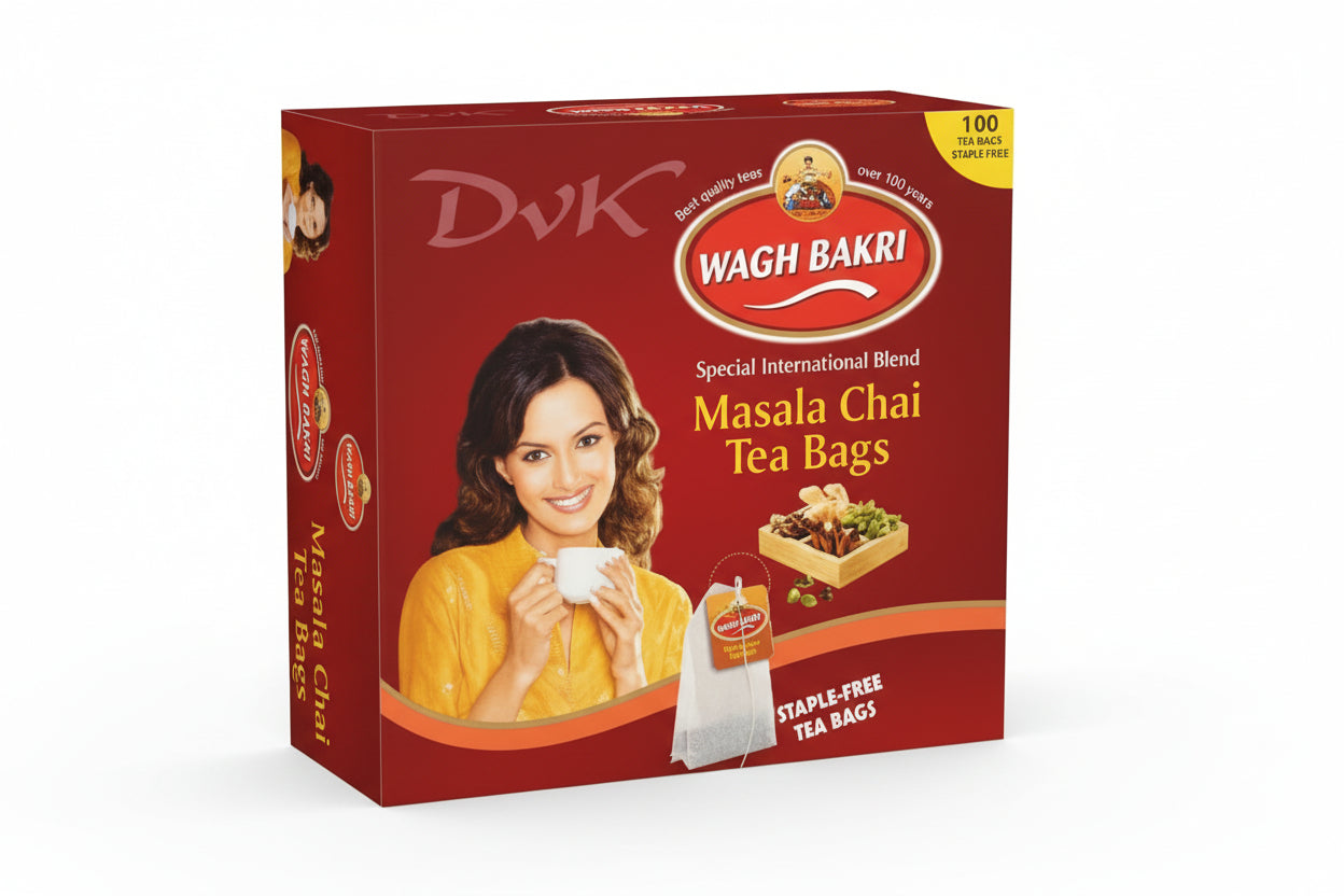 Wagh Bakri Masala Chai Tea Bags (100 Tea Bags)