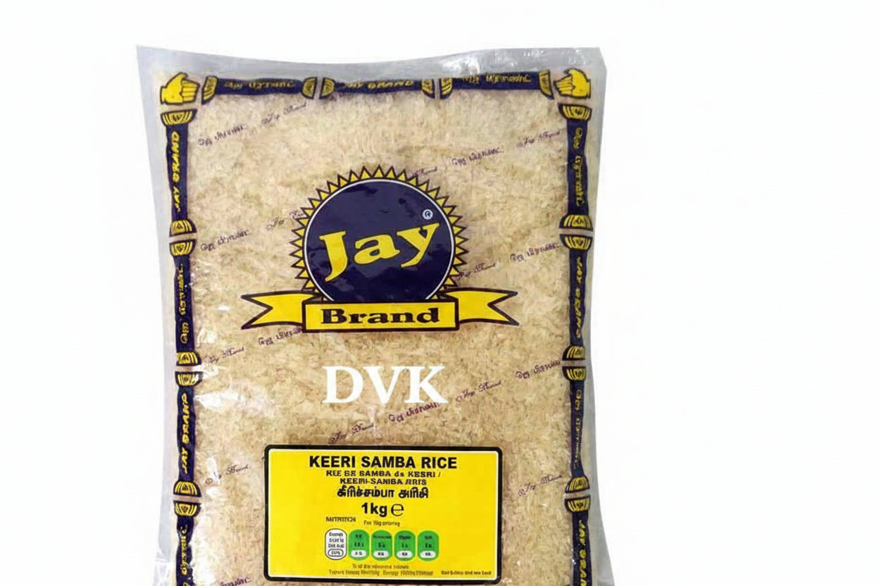 Jay Brand Keeri Samba Rice package on a white background