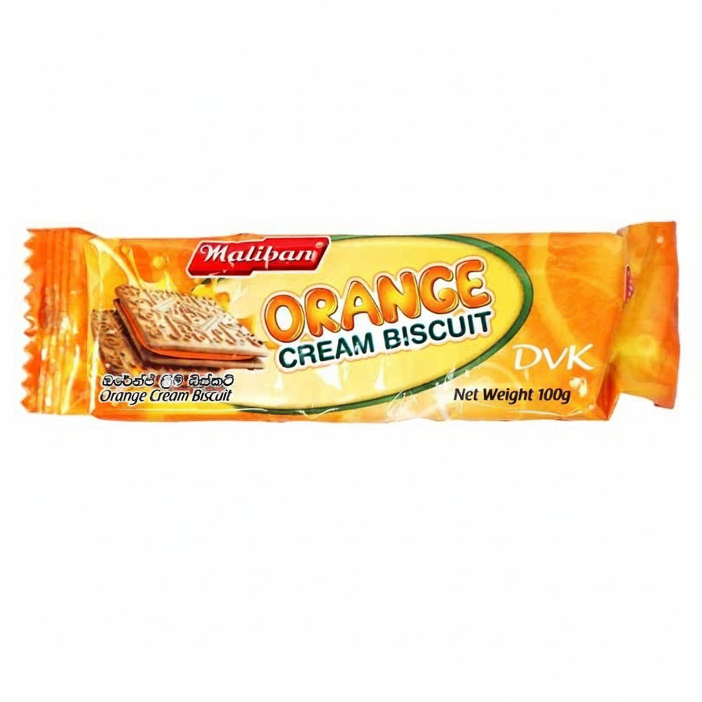 Maliban Orange Cream Biscuit package on a white background