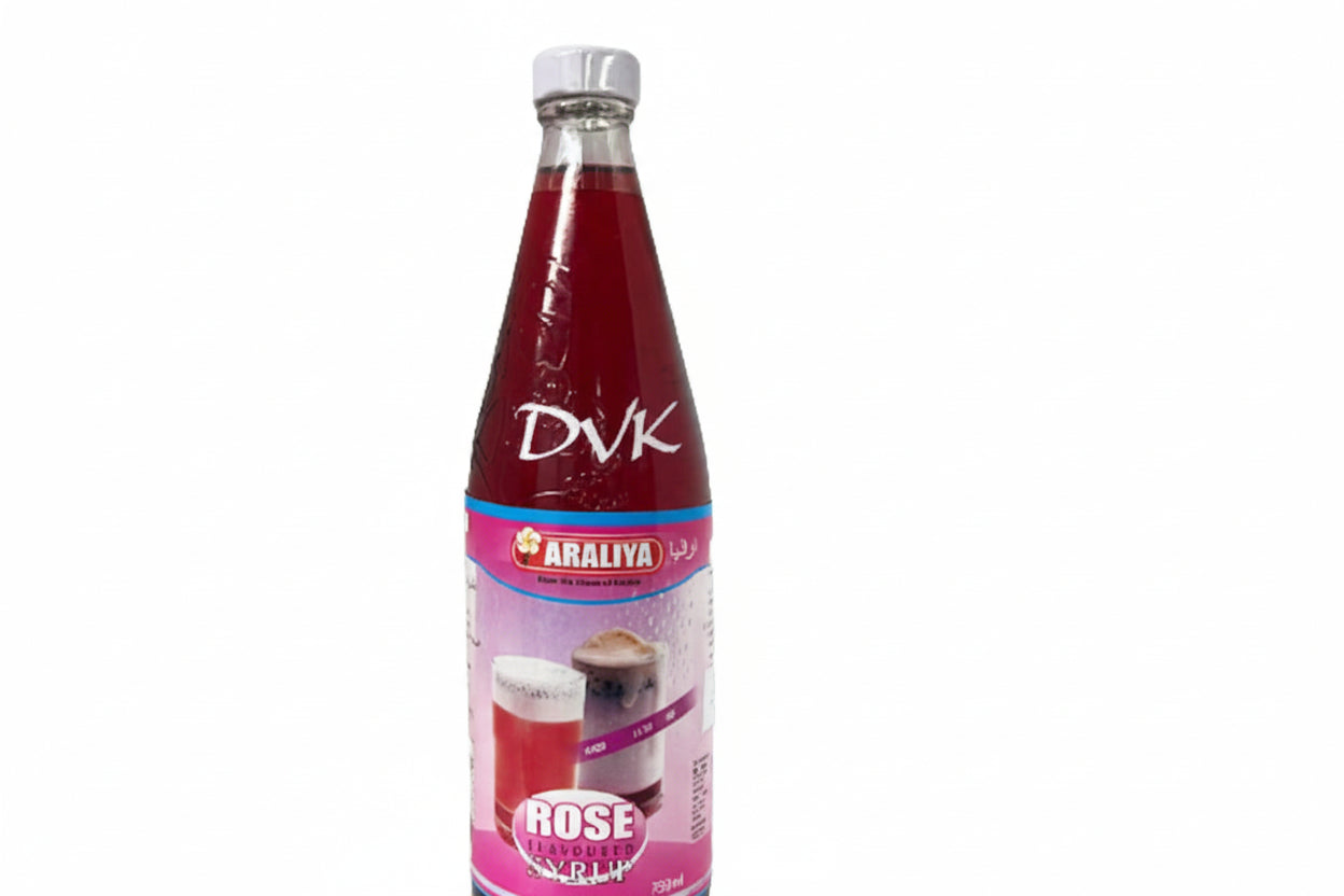 Araliya Rose Syrup 750ml – Sweet aromatic syrup perfect for desserts drinks milkshakes and refreshments