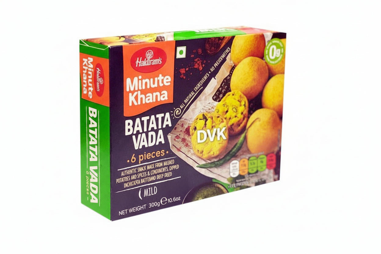 Haldiram's Batata Vada 300g – Spiced potato snack coated in chickpea batter