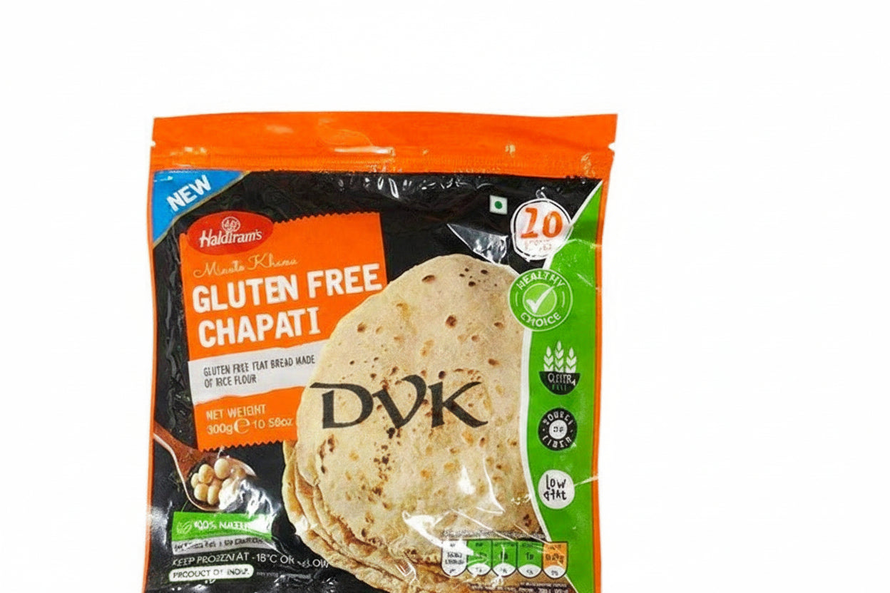 Haldiram's Gluten Free Chapati 300g – Gluten free flat bread made of rice flour