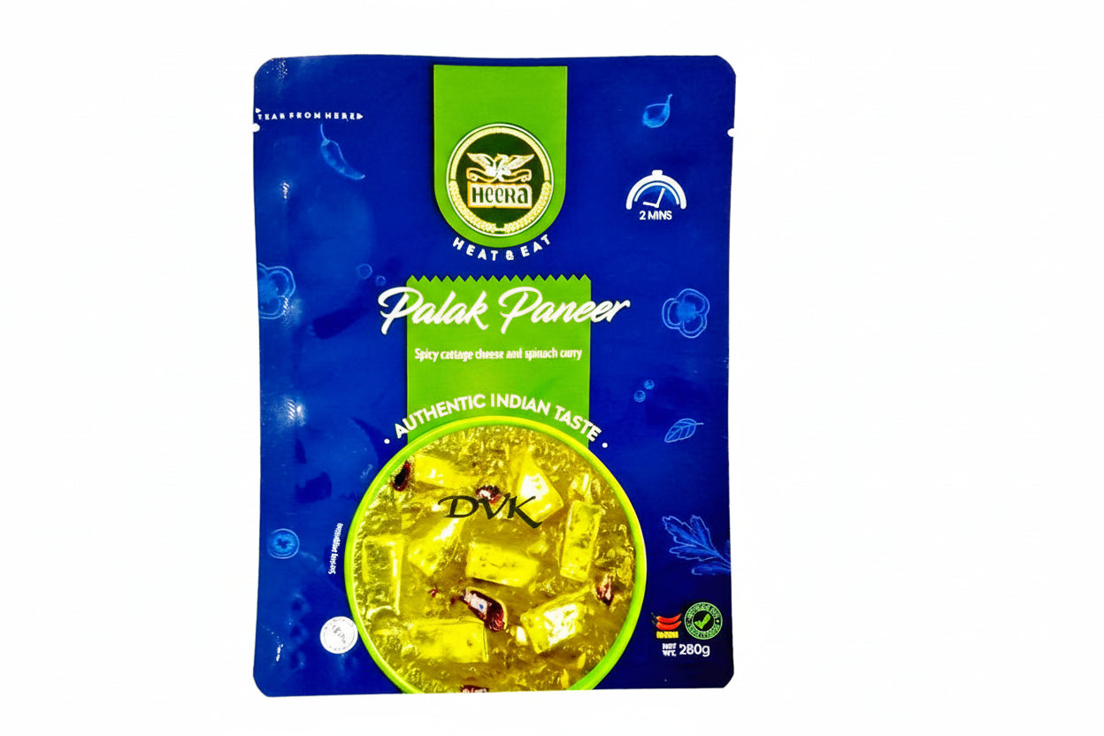 Packaged food item with blue and green packaging on a white background