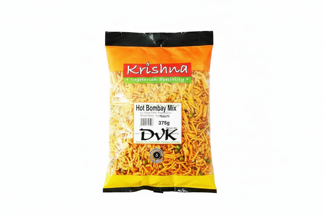 Packaged food item with 'Krishna' branding on a white background