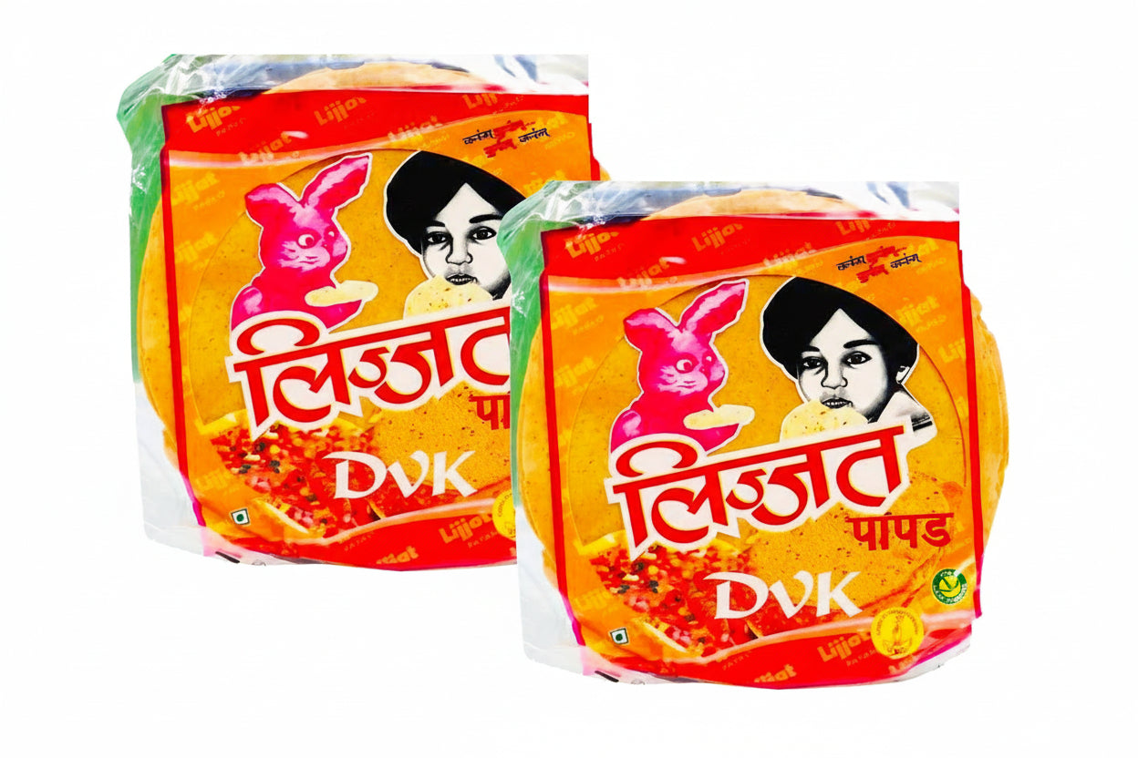 Lijjat Green Chilli Papad (Pack of 2) 200g