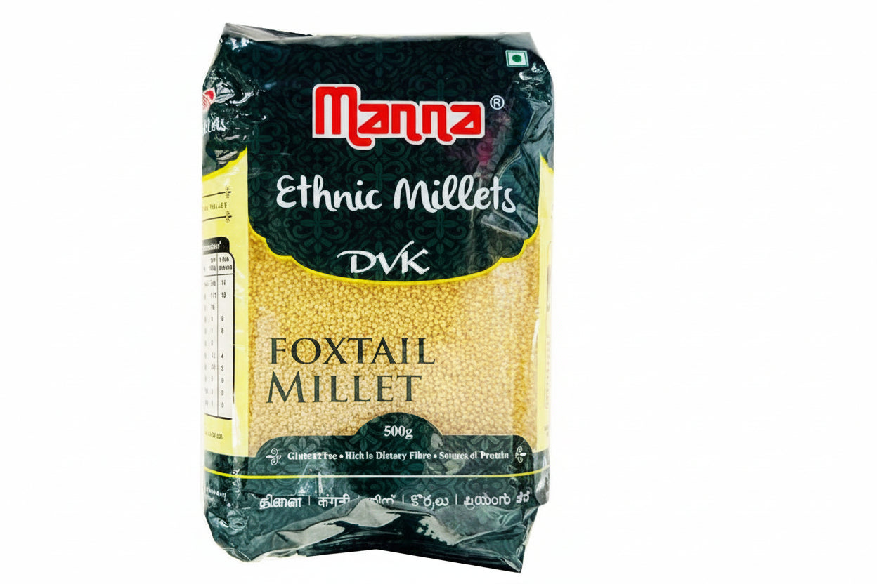 Bag of Manna Ethnic Millets Foxtail Millet on a white background