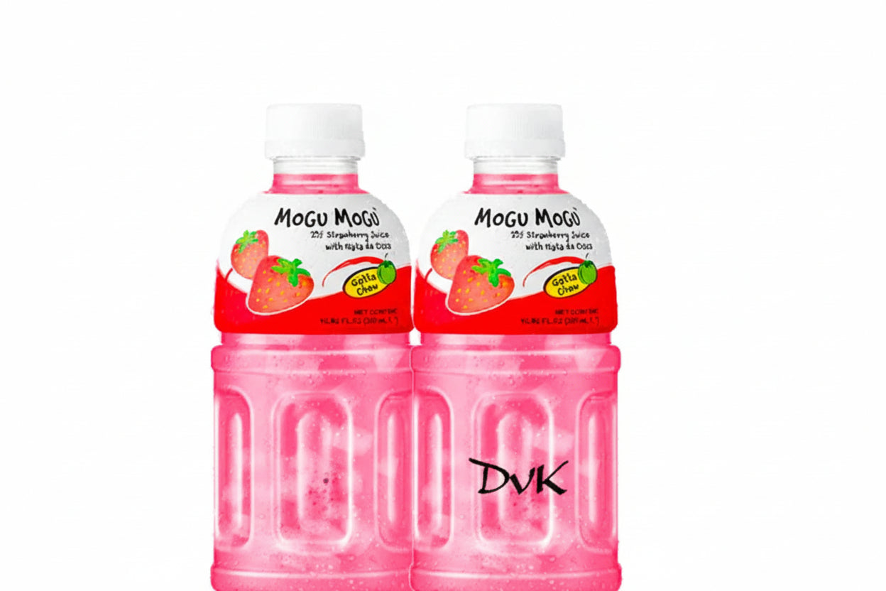 Mogu Mogu Strawberry Flavoured Drink (Pack of 2) 320ml