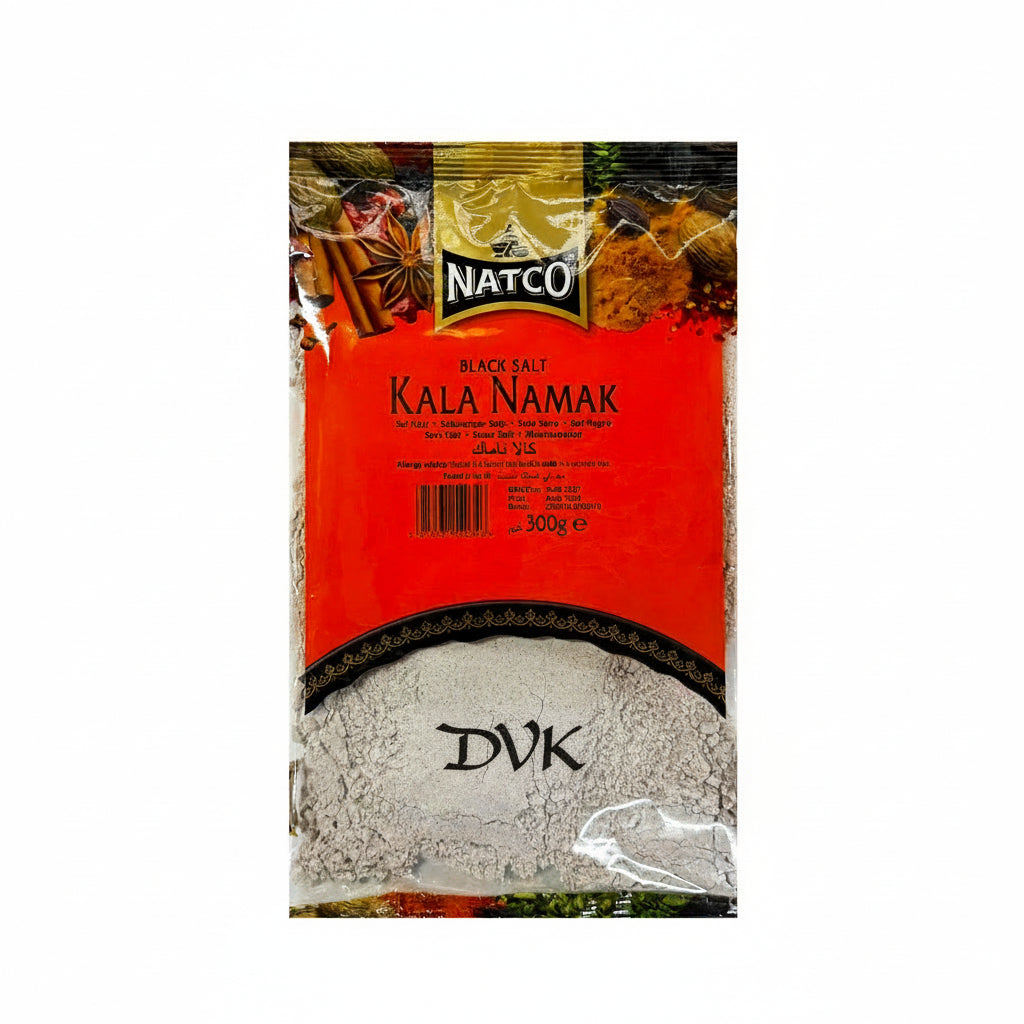 NATCO Kala Namak black salt package with visible brand name on a white background
