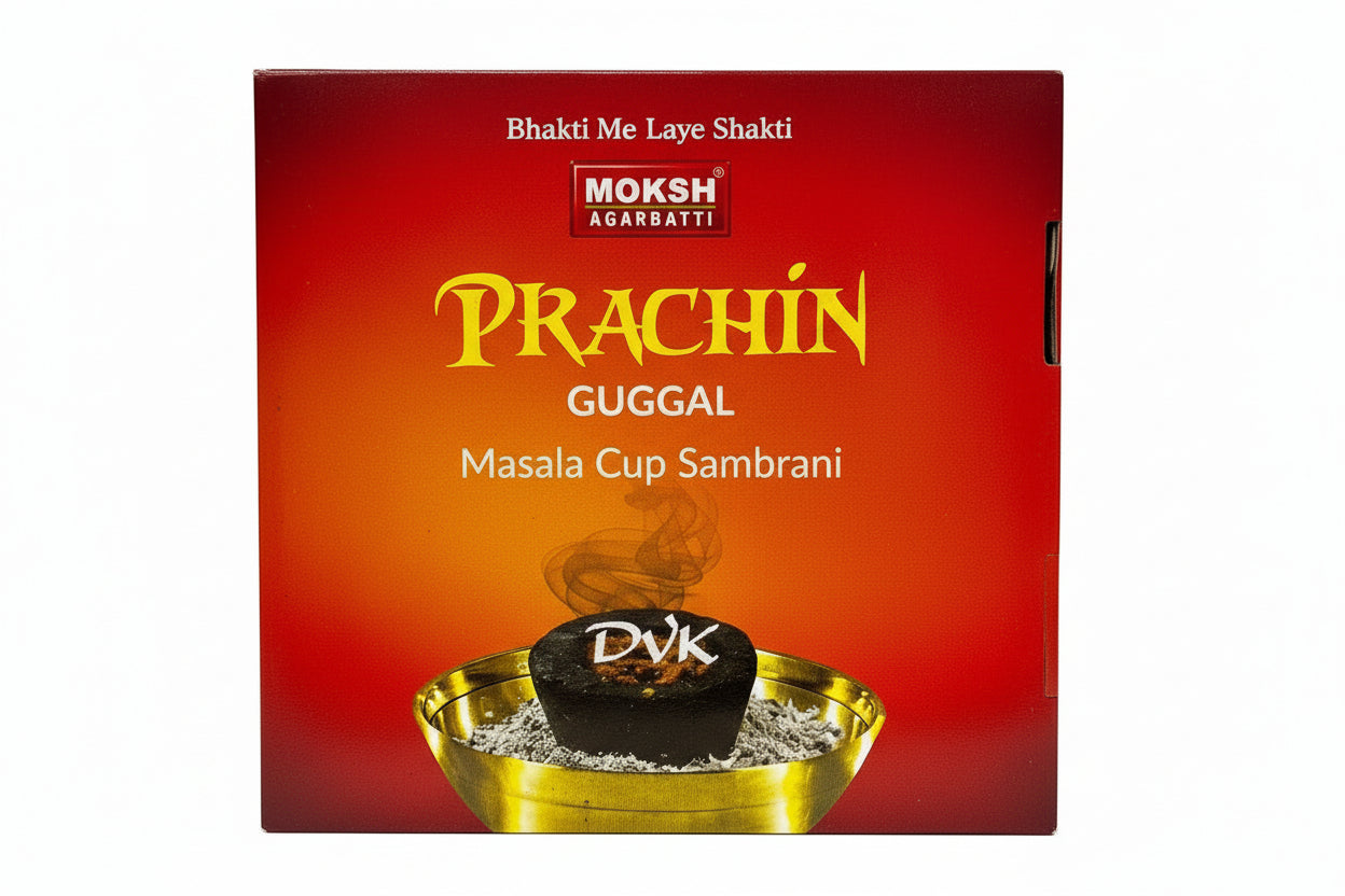 Moksh Prachin Guggal Masala Cup Sambrani (12Pcs)