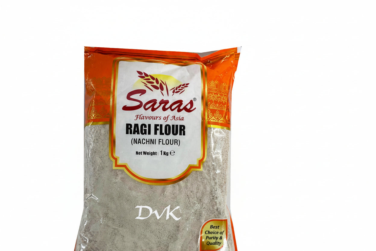 Saras Ragi Flour (Nachni Flour) 1kg - Nutritious Finger Millet Flour