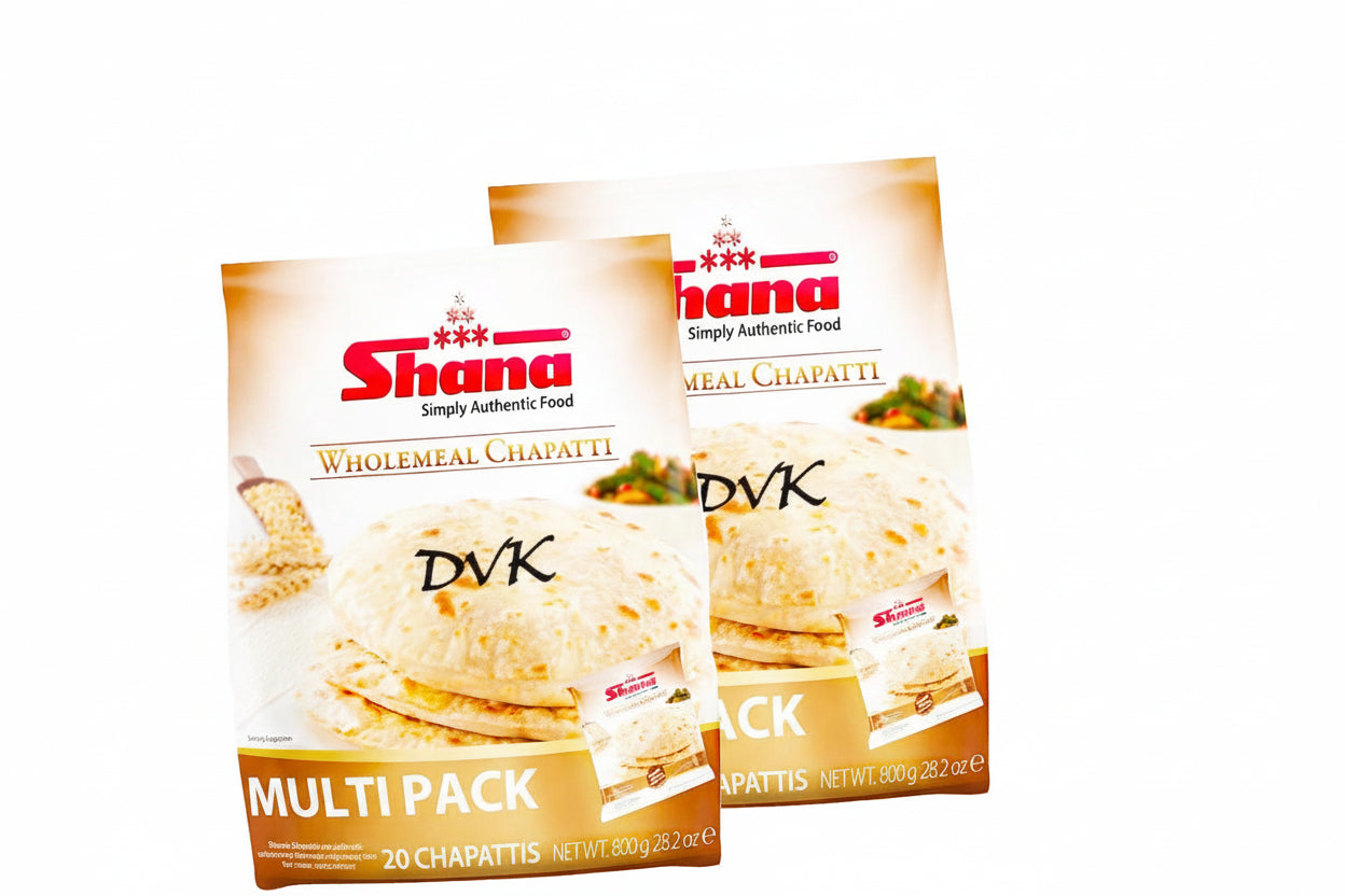 Shana Wholemeal Chapatti 20 Pieces(Pack of 2) 800g