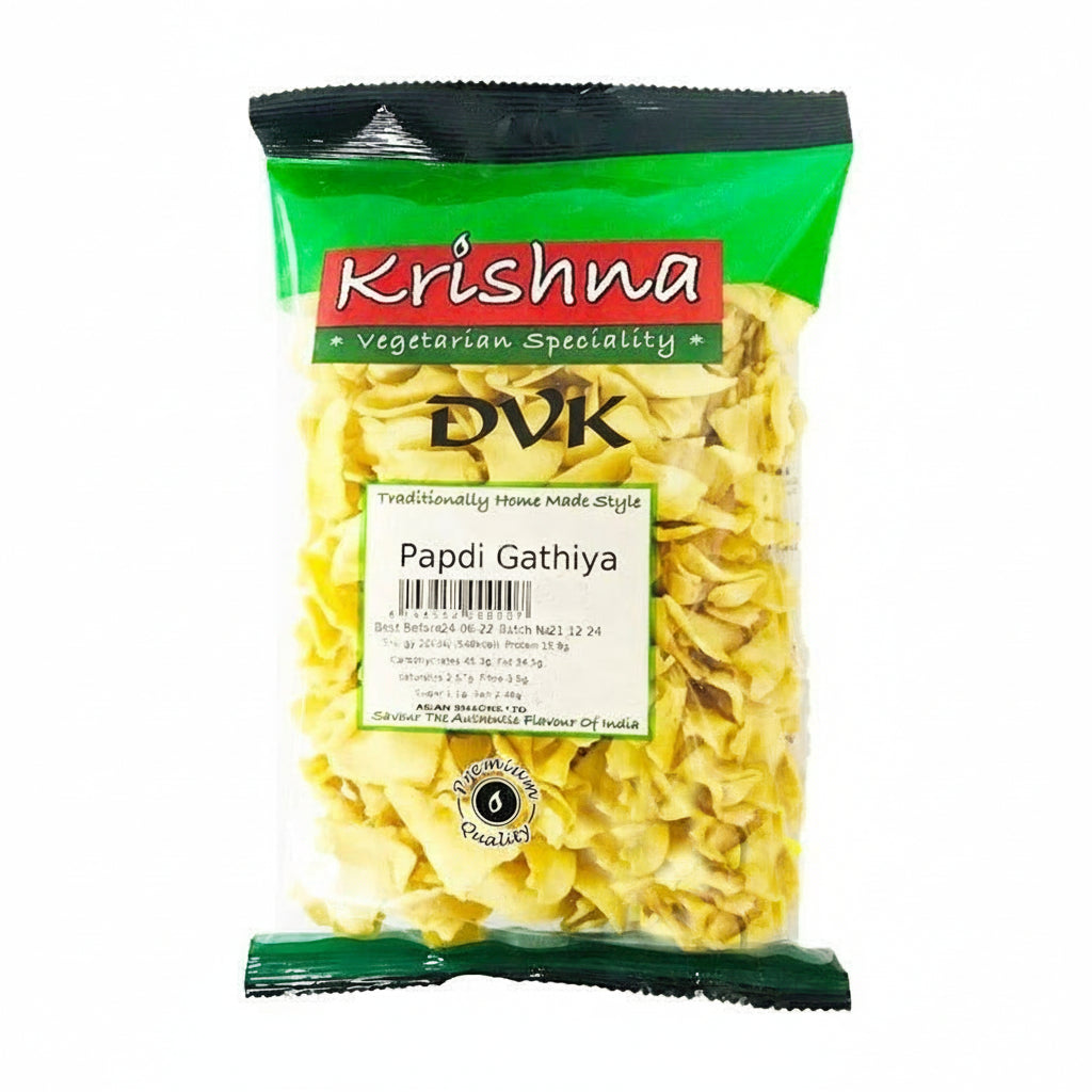 Packaged food item with 'Krishna' branding on a white background