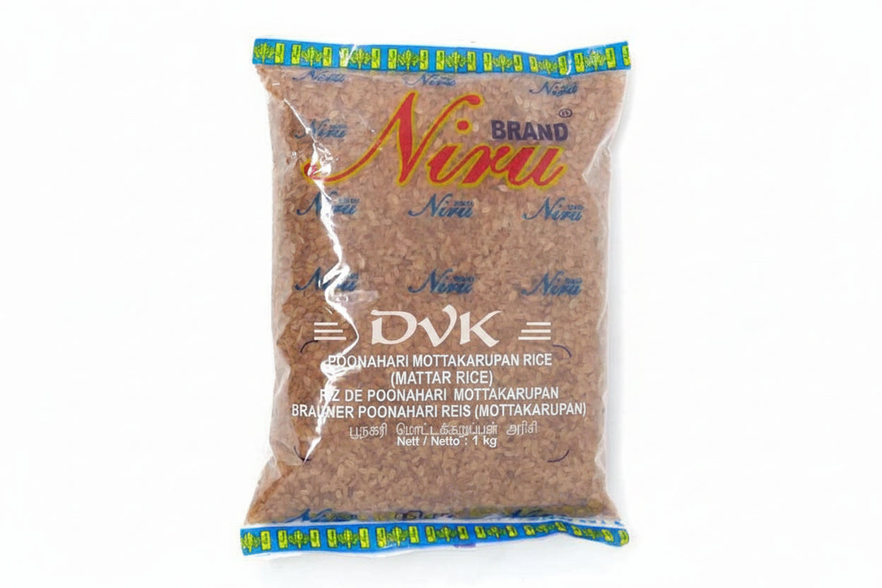 Bag of Niru Brand rice with visible branding and product details.