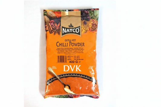 Bag of Natco Extra Hot Chilli Powder on a white background