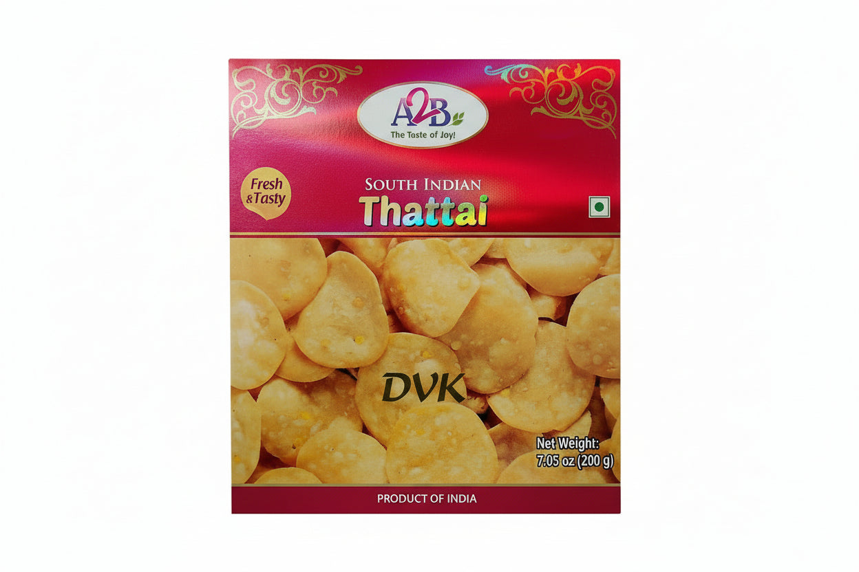 Box of South Indian Thattai with A2B branding on a white background