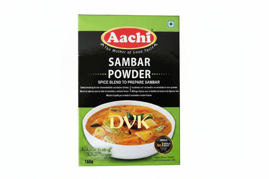 Aachi Sambar Powder 100g – Balanced spice blend for delicious homemade sambar that pairs with idli, dosa or rice