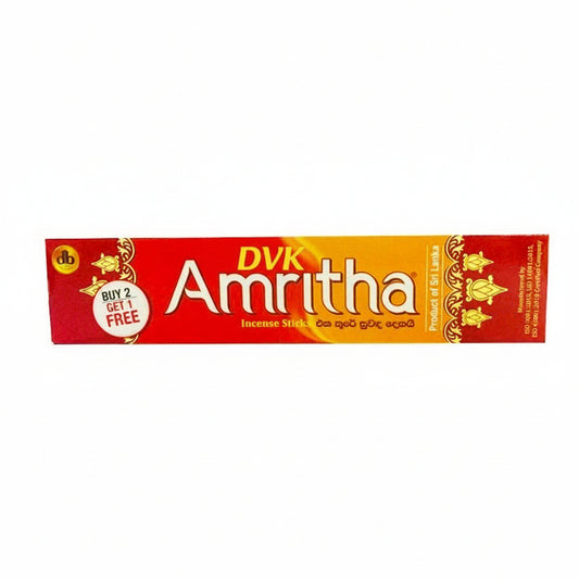 Amritha incense stick packaging on a white background