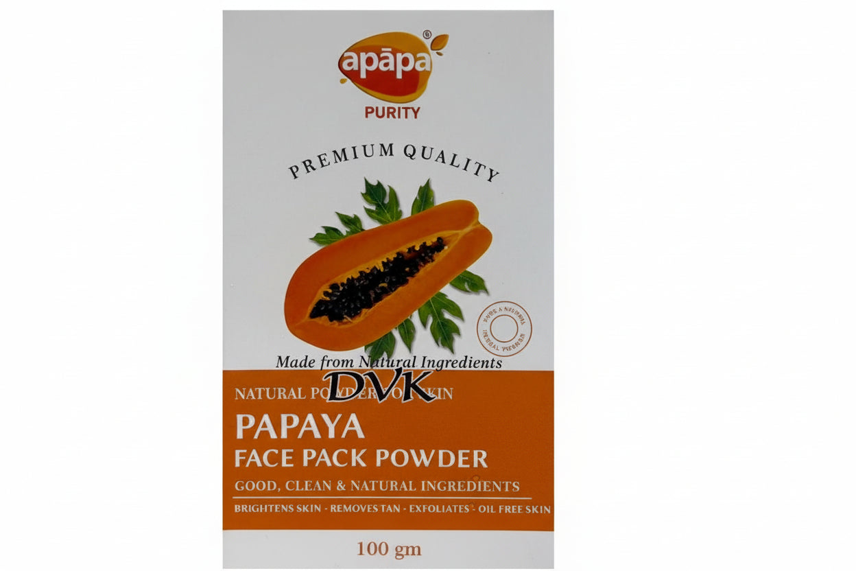 Apapa Papaya Face Pack Powder 100g - Buy Natural Glow & Tan Removal Face Pack Online