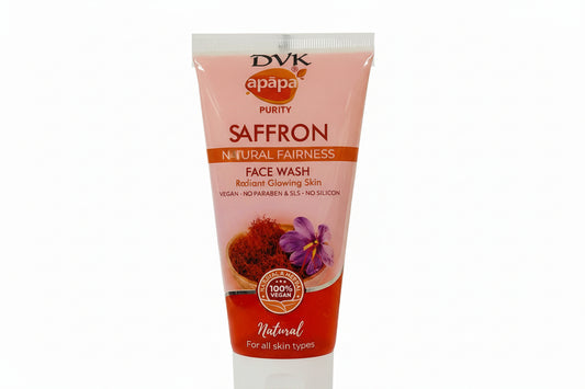 Apapa Saffron Face Wash 150ml - Brightening Herbal Cleanser for Glowing Skin