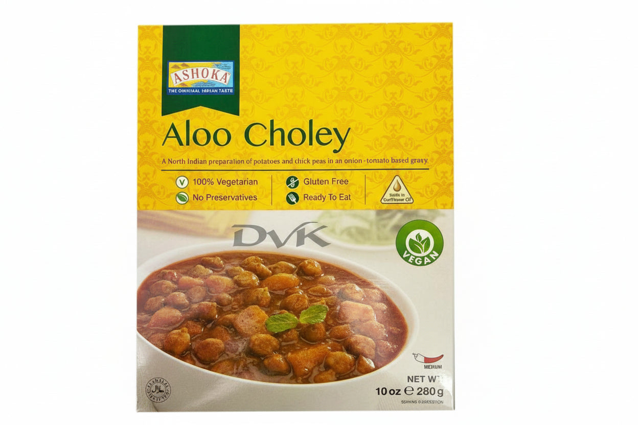 Ashoka Aloo Choley 280g - North Indian Potato and Chickpea Curry in Onion-Tomato Gravy