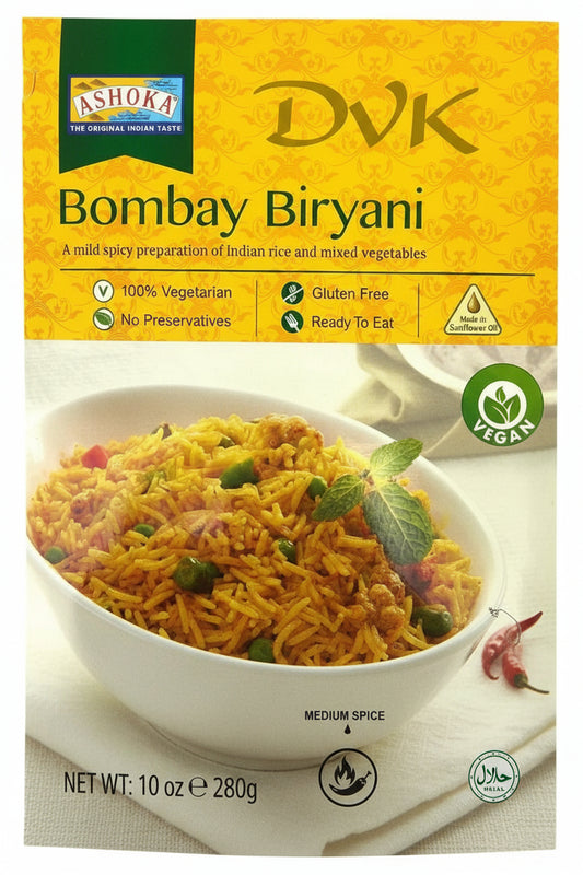 Ashoka Bombay Biryani 280g - Mildly spiced Indian rice with mixed vegetables