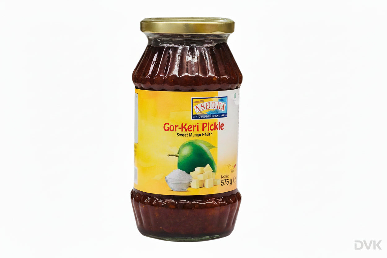 Ashoka Gor-Keri Pickle 575g – Traditional sweet and spicy Gujarati mango and jaggery pickle delight