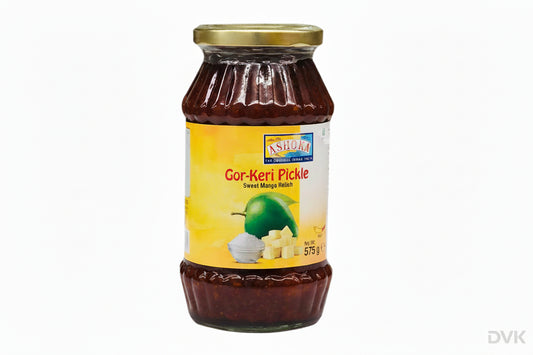 Ashoka Gor-Keri Pickle 575g – Traditional sweet and spicy Gujarati mango and jaggery pickle delight