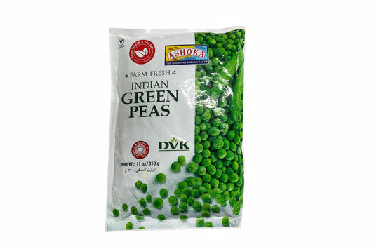 Packaging of Ashoka Indian Green Peas on a white background