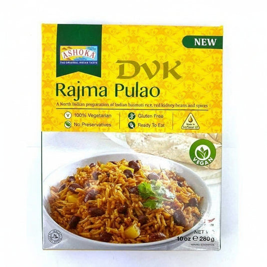 Box of Ashoka DVK's Rajma Pulao on a white background