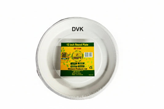 Bioware 12"inch Round Plates (25pcs)