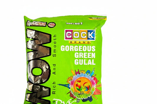 Cock Brand Gorgeous Green Gulal Holi Colour 80g