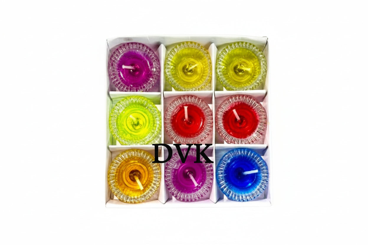 Design Wax Gel Diya (Set of 6 Pieces)