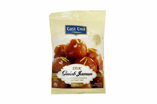 Packaging of East End Guáb Jamun instant mix on a white background