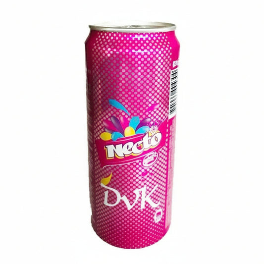 Pink can with Necto branding on a white background