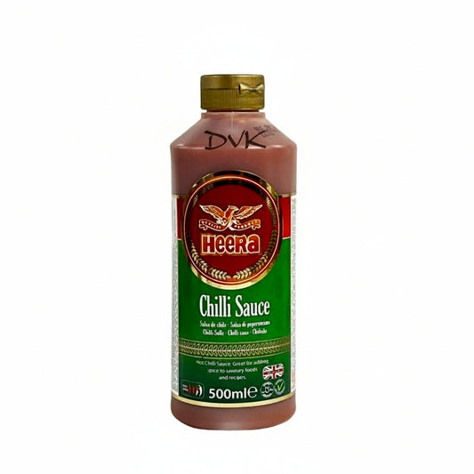 Bottle of Heera Chilli Sauce on a white background