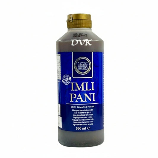 Bottle of Veera's Imli Pani on a white background