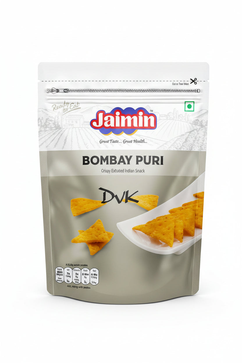 Jaimin Bombay Puri snack package on a white background