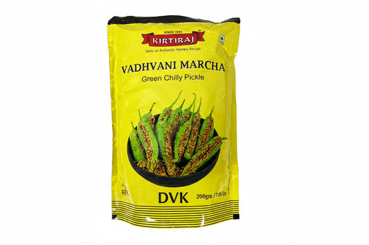 Kirtiraj Vadhvani Marcha (Green Chilly Pickle) 200g