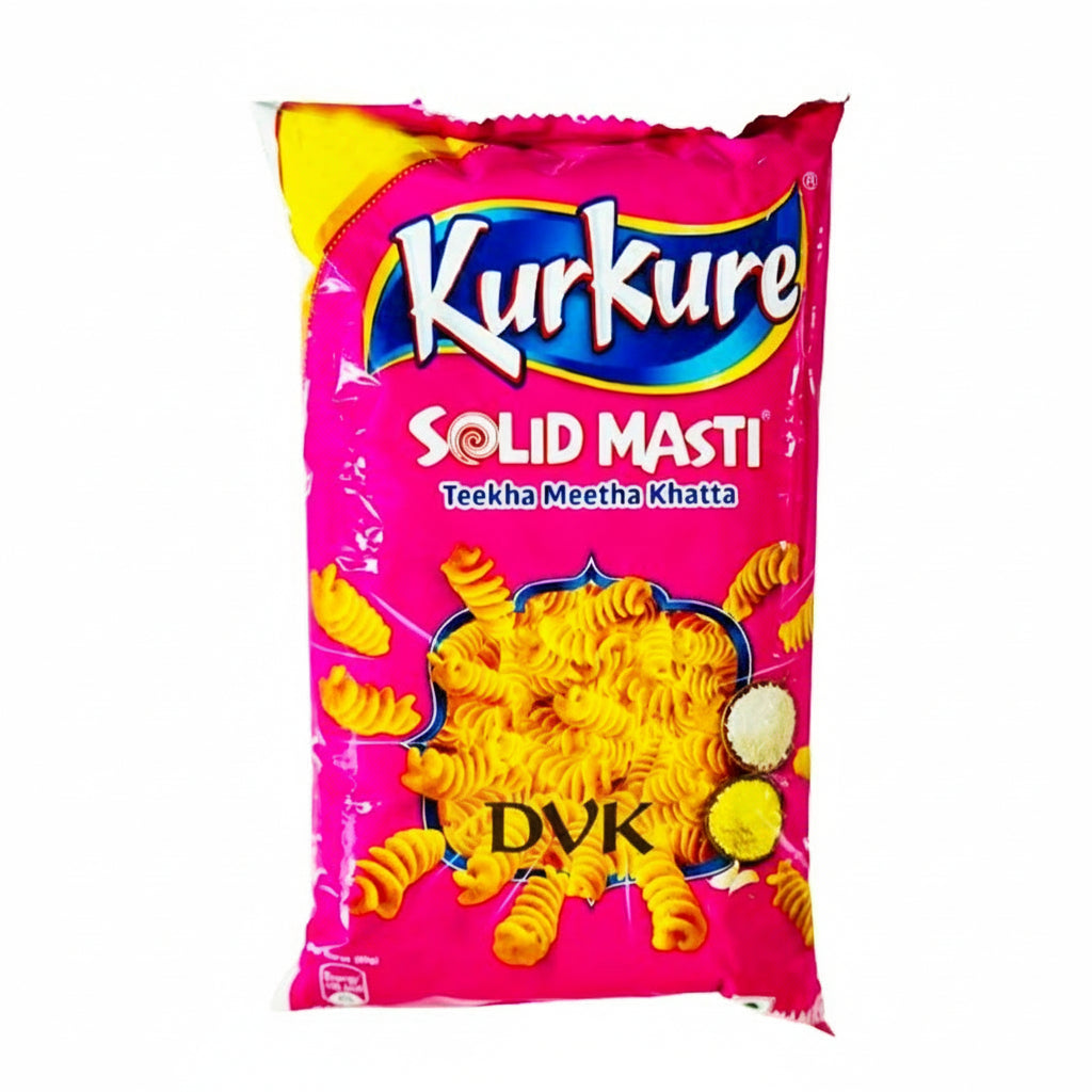 Kurkure Solid Masti snack packet on a white background