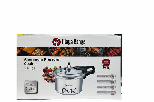 Maya Range Aluminum Pressure Cooker 5Litre(MR-1136)