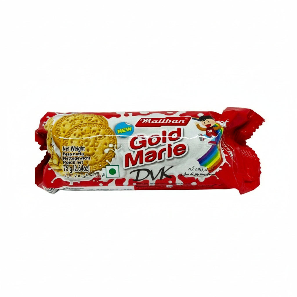 Packaged snack with 'Gold Marie' branding on a white background