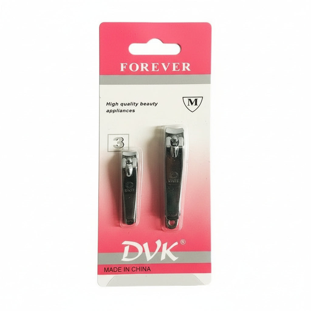 Packaged nail clippers with 'Forever' branding on a white background