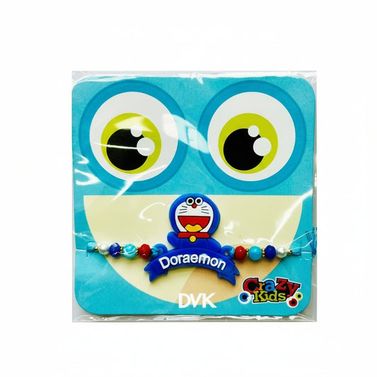 Packaged children's bracelet with Doraemon character on a white background