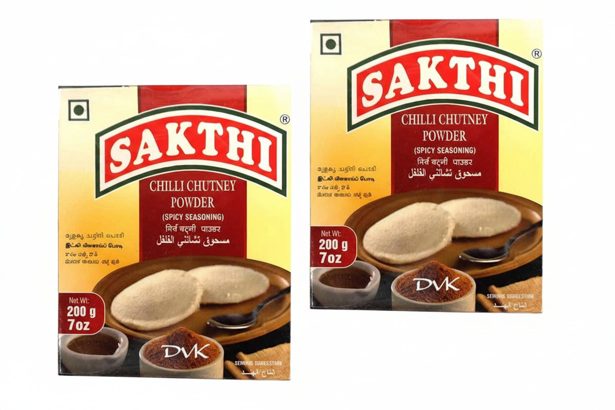 Sakthi Chilli Chutney Powder packaging on a white background