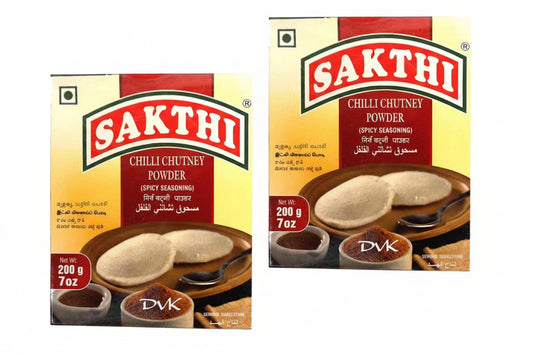 Sakthi Chilli Chutney Powder packaging on a white background