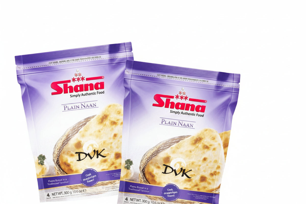 Shana Plain Naan 4pcs (Pack of 2)300g