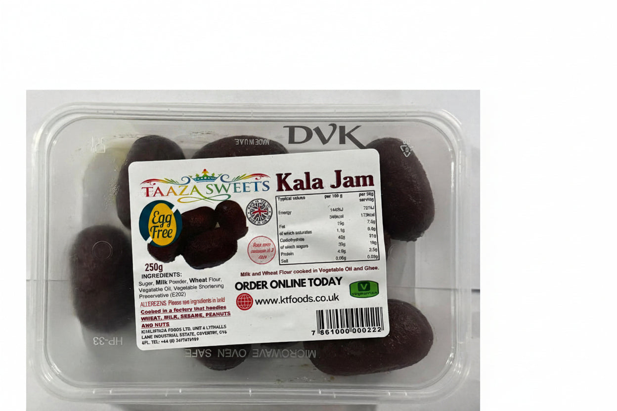 Packaged sweets with a label on a white background