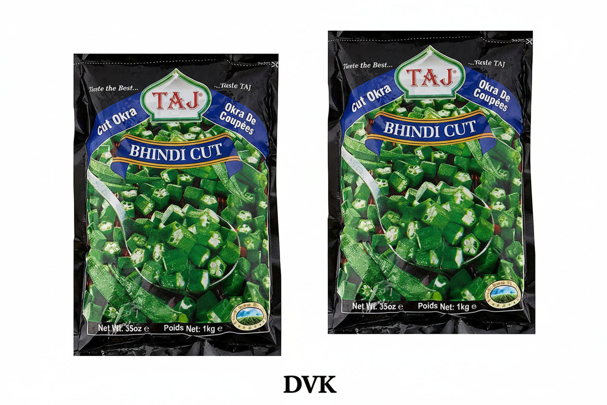 Taj Bhindi Cut Okra(Pack of 2) 1kg