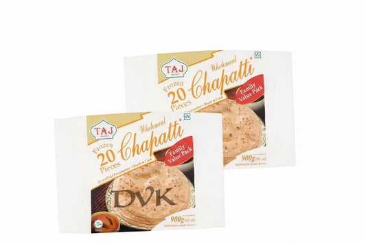 Taj Wholemeal Chapatti Family Value Pack(Pack of 2)  (20 Pieces) 900g