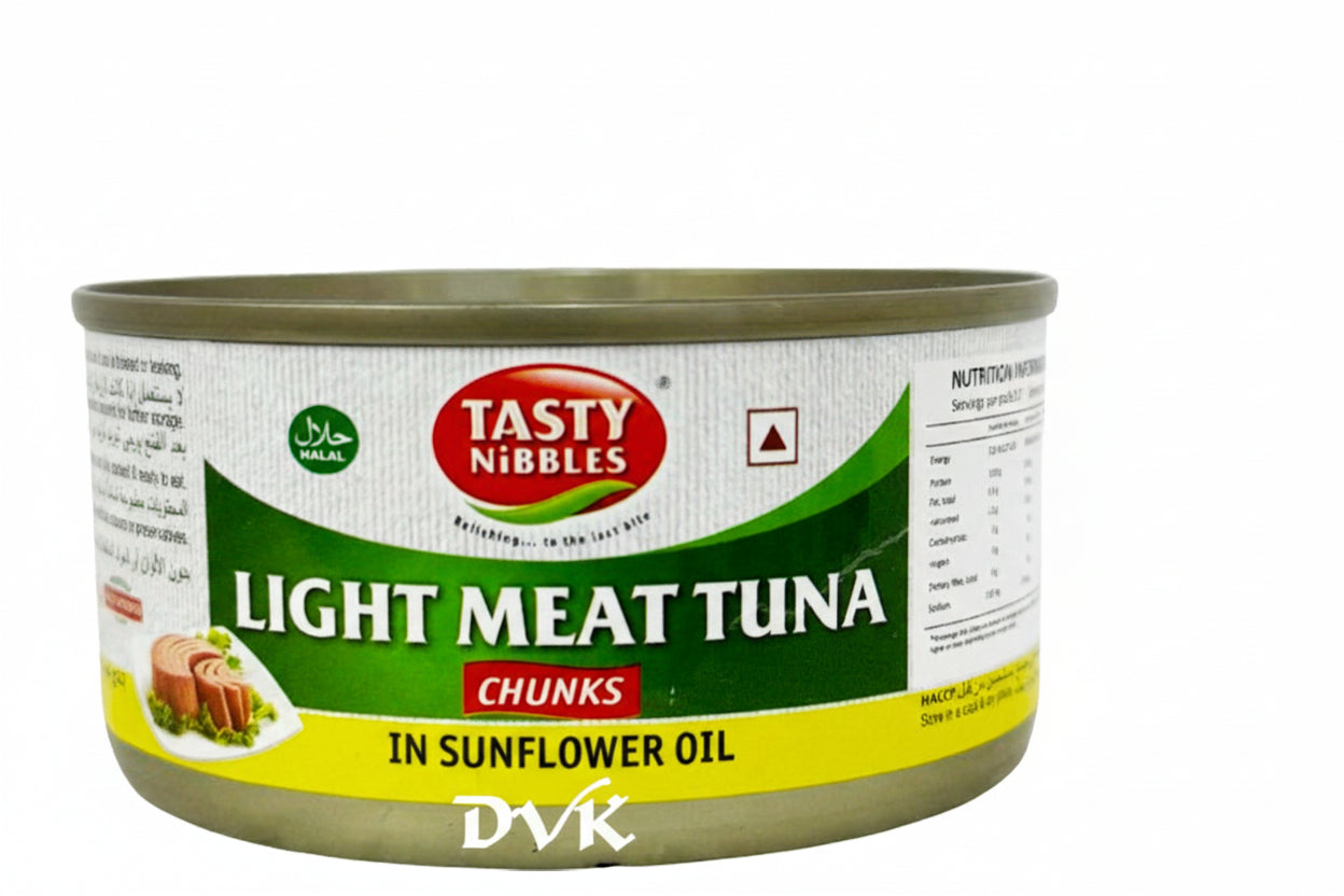 Tasty Nibbles Light Meat Tuna in Sunflower Oil 185g